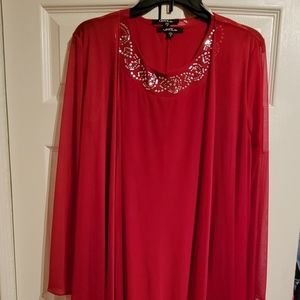 Dressy Red Dress solver studded